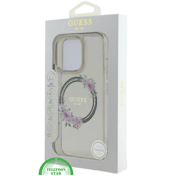 iPhone 16 Pro Transparant Hoesje met Bloemenring | Elegant Design met Subtiele Luxe – foto 4