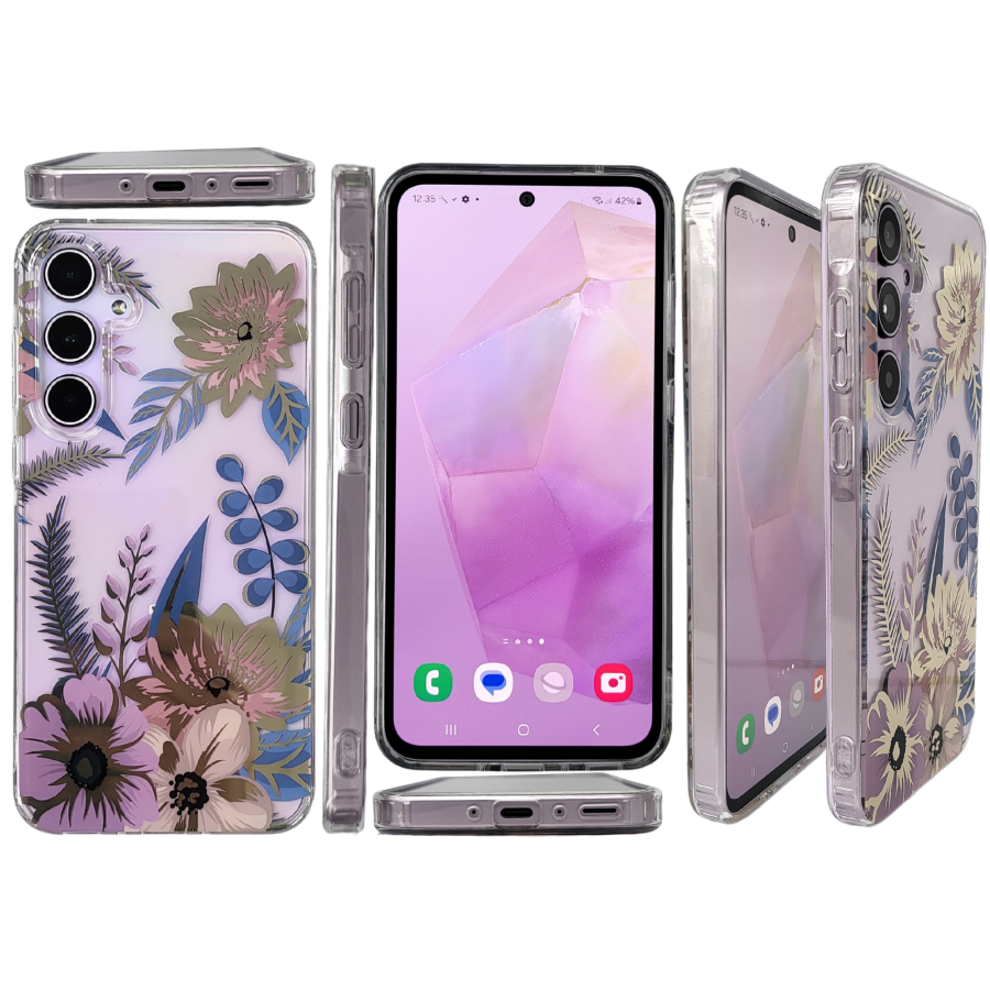 Samsung Galaxy A56 Hoesje Bloemen &ndash; Transparante Schokbestendige Backcover