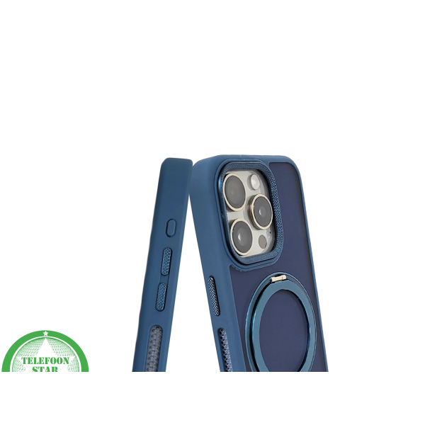 Donkerblauw iPhone 15 Pro Max Hoesje met Ringhouder &ndash; Grip &amp; Bescherming | Telefoonstar.nl – foto 7
