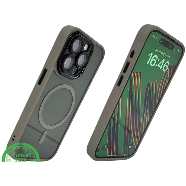 MagSafe iPhone 15 Pro Max Hoesje Transparant Olijfgroen &ndash; Slank &amp; Sterk | Telefoonstar.nl – foto 2