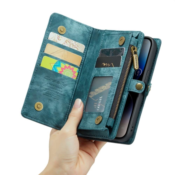 iPhone 14 Pro 3-in-1 portemonnee hoesje blauw – foto 6