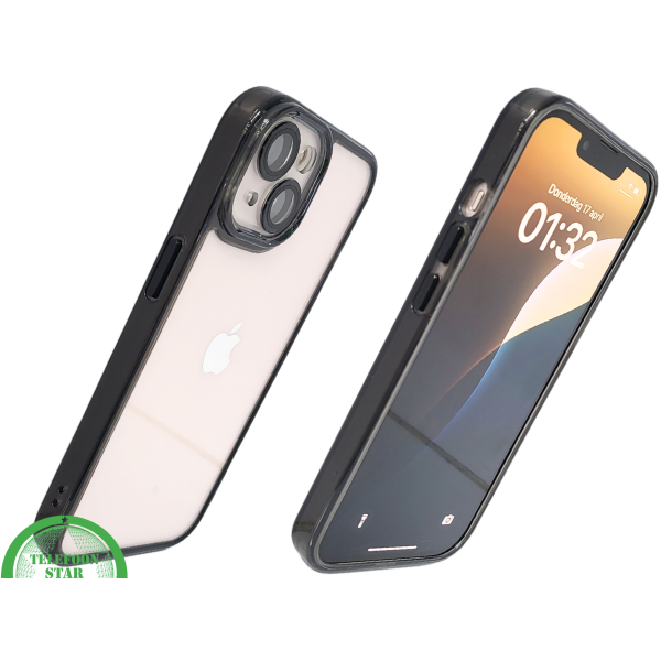 Protectcase iPhone 13 / 14 Transparant Hoesje met Zwarte Rand &ndash; Slanke Bescherming – foto 2