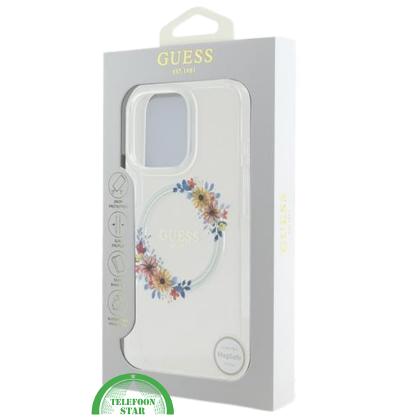 transparante iPhone 16 Pro hoesje met kleurrijk bloemenontwerp – foto 4