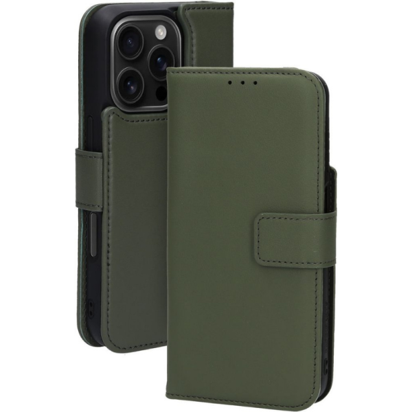 Groen Wallet Hoesje iPhone 13 Pro &ndash; Leerlook &amp; Kaartvakken | Telefoonstar – foto 4