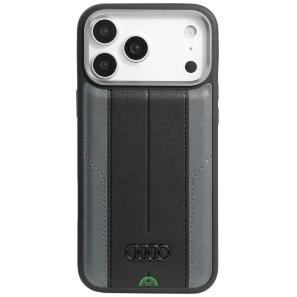 Hoesje voor iPhone 17 Pro Zwart Slank en Leather Stripe Case – foto 4