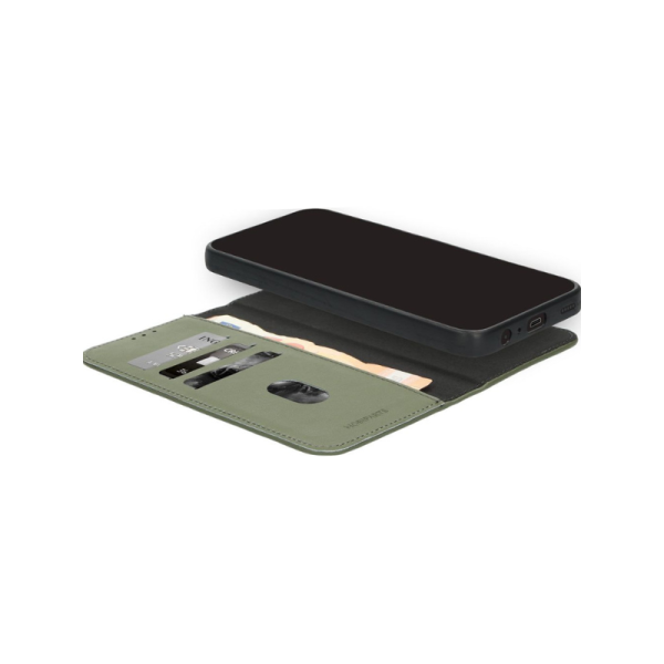 Groen Wallet Hoesje iPhone 13 Pro &ndash; Leerlook &amp; Kaartvakken | Telefoonstar – foto 3