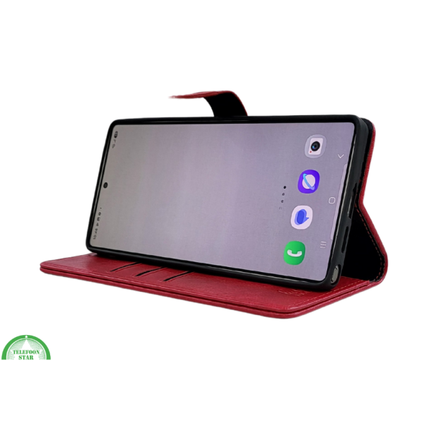 Rood hoesje met 3 pasje voor S25 Edge – foto 4