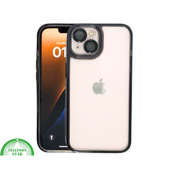 Protectcase iPhone 13 / 14 Transparant Hoesje met Zwarte Rand &ndash; Slanke Bescherming – foto 3