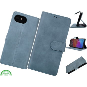 Hoesje vooor iPhone 17e Boek Case Leer Wallet Case Donkerblauw