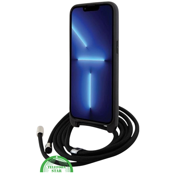 iPhone 15 Pro Crossbody Hoesje &ndash; Stijlvol Zwart met Draagkoord – foto 3
