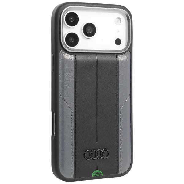 Hoesje voor iPhone 17 Pro Zwart Slank en Leather Stripe Case – foto 2