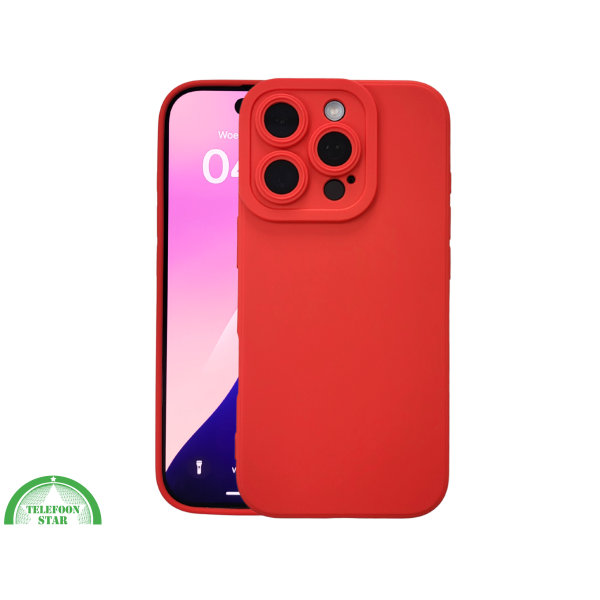 iPhone 16 Pro Rood Hoesje &ndash; Mat Design met Verhoogde Camerabescherming – foto 3