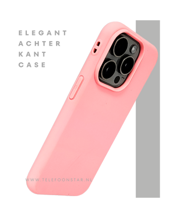 Lichtroze iPhone 15 Pro Hoesje &ndash; Zachte Siliconen Bescherming | Telefoonstar.nl