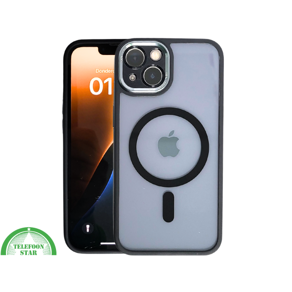 ClearMag Edge &ndash; MagSafe Transparant iPhone 13 / 14 Hoesje met Zwarte Rand | Telefoonstar.nl – foto 3