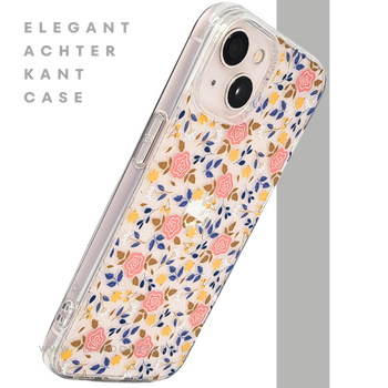 RoseLeaf Soft Case &ndash; iPhone 13 / 14 Bloemen Hoesje met Rozen | Telefoonstar.nl