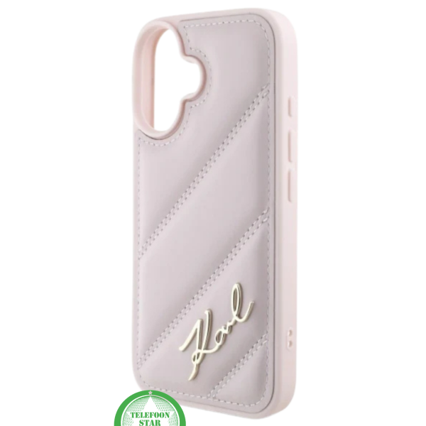 Hoesje voor iPhone 16 Luxe Roze Leren &ndash; Elegant Design met Subtiele Glans – foto 3