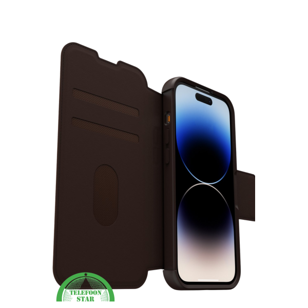 Donker bruin Bookcase Hoesje iPhone 14 Pro Max – foto 3