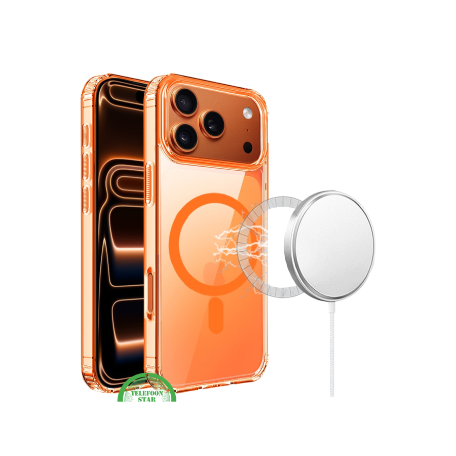 Silicone Hoesje voor  iPhone 17 Pro &ndash;  MagSafe &amp; Schokbestendig, Flexibel, Helder &amp; Extra Sterk, transparant en  | Telefoonstar