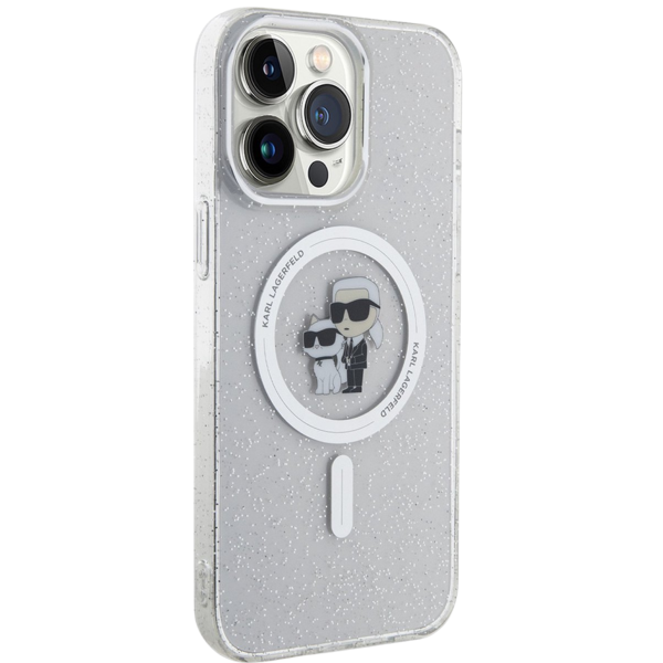 Hoesje voor iPhone 15 Pro Transparant  &ndash; MagSafe Case met Glitters en Design – foto 2