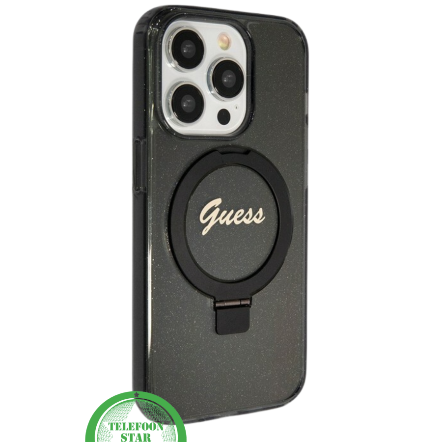 Transparant Hoesje met Zwarte Ringhouder iPhone 15 Pro Max