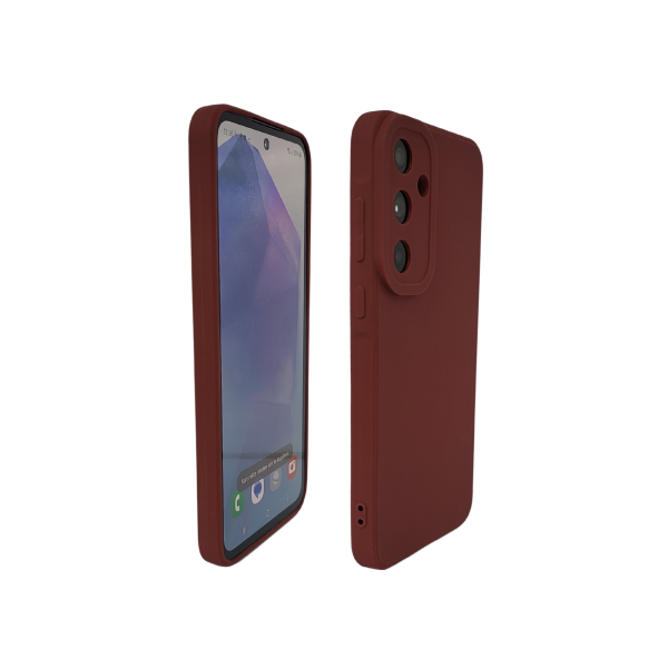 Samsung Galaxy A56 Hoesje Roodbruin &ndash; Luxe Siliconen Schokbestendige Backcover – foto 3