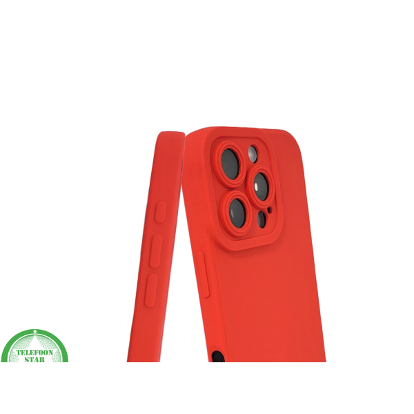 iPhone 16 Pro Rood Hoesje &ndash; Mat Design met Verhoogde Camerabescherming – foto 6