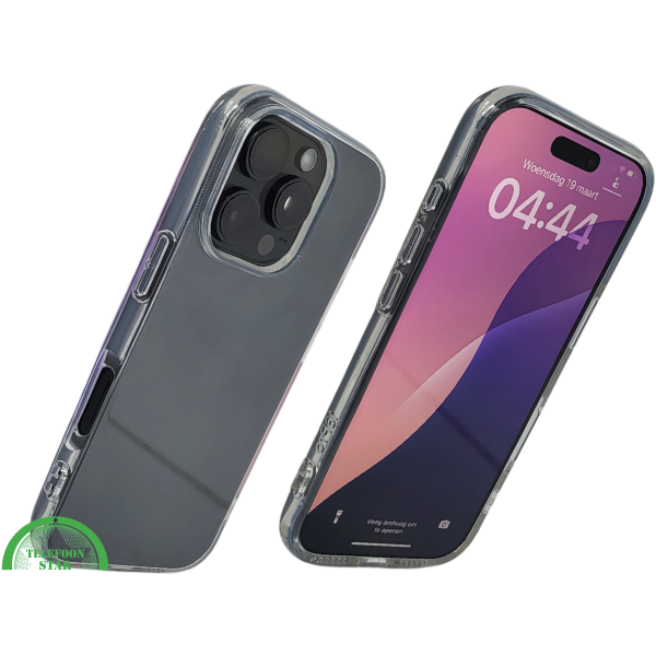iPhone 16 Pro Max Transparant Hoesje &ndash; Glanzende Grijze Achterkant met Stevige Beschermingr – foto 2