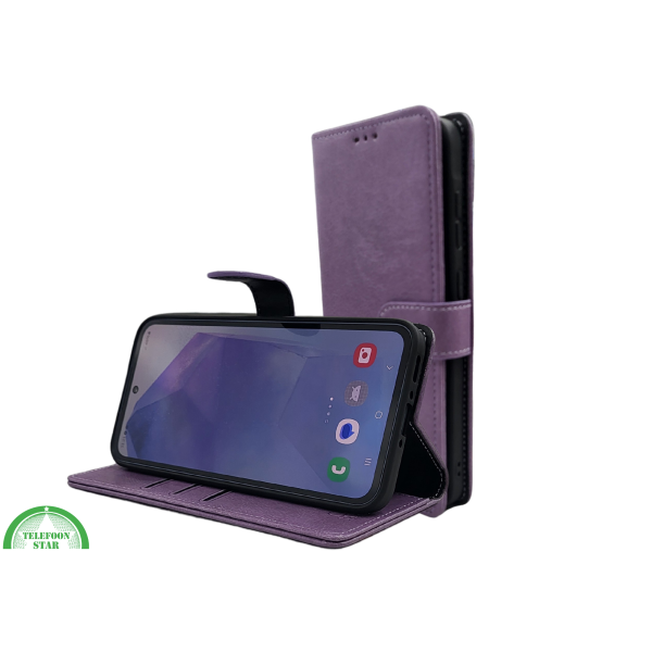 A17 Paars Boek Leer Stijlvolle en Beschermende Wallet Case – foto 4