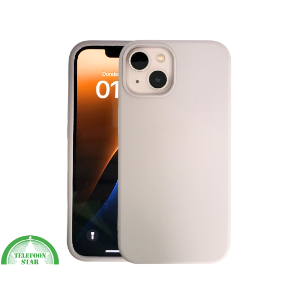 Siliconen Cover iPhone 13 / 14 &ndash; Mat Lichtgrijs | Minimalistische Bescherming – foto 3
