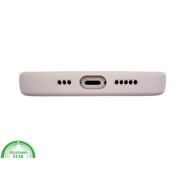Siliconen Cover iPhone 13 / 14 &ndash; Mat Lichtgrijs | Minimalistische Bescherming – foto 4