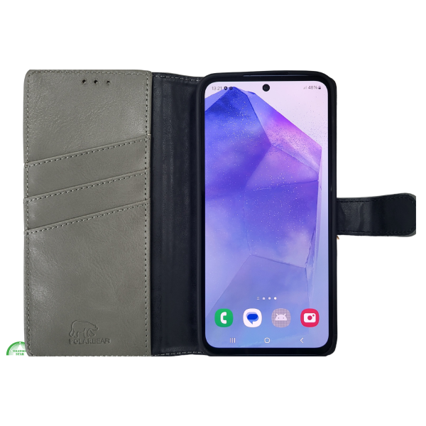 Bookcase Hoesje Samsung Galaxy A17 | Functionele Bescherming | Grijs – foto 6