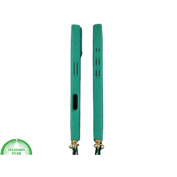 iPhone 16 Plus Hoesje met Koord Groen Duurzaam Trendy – foto 4