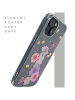 iPhone 15 Transparant Hoesje met Gedroogde Bloemen &ndash; Elegant en Beschermend