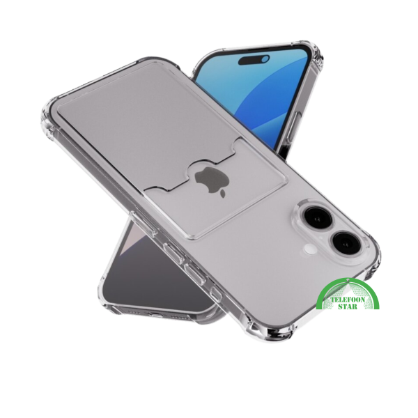 Transparant Hoesje voor iPhone 16 Plus met Kaarthouder &ndash; Slank, Praktisch &amp; Schokbestendig – foto 4