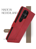 Rood hoesje met 3 pasje voor S25 Edge