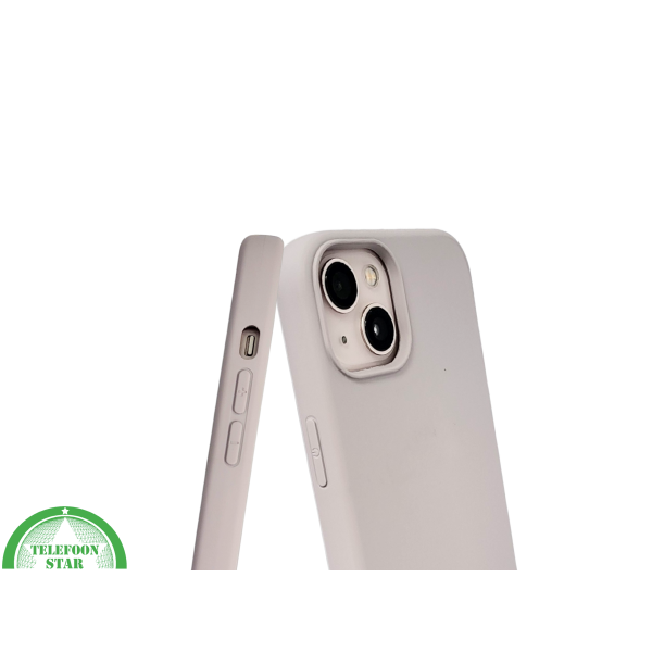 Siliconen Cover iPhone 13 / 14 &ndash; Mat Lichtgrijs | Minimalistische Bescherming – foto 6