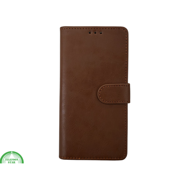 Hoesje voor iPhone 17e Boek Case Leer Wallet Case Donker Bruin – foto 5
