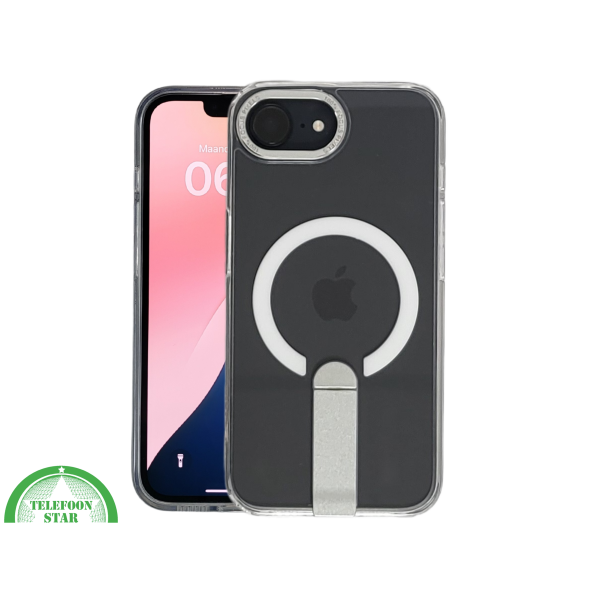 iPhone 16E Transparante witte randen Hoes met MagSafe Ring – foto 3