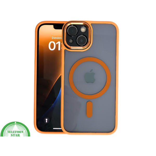 ProtectCase iPhone 13 Pro / 14 Pro Oranje &ndash; MagSafe Hoesje met Stijlvolle Rand – foto 3