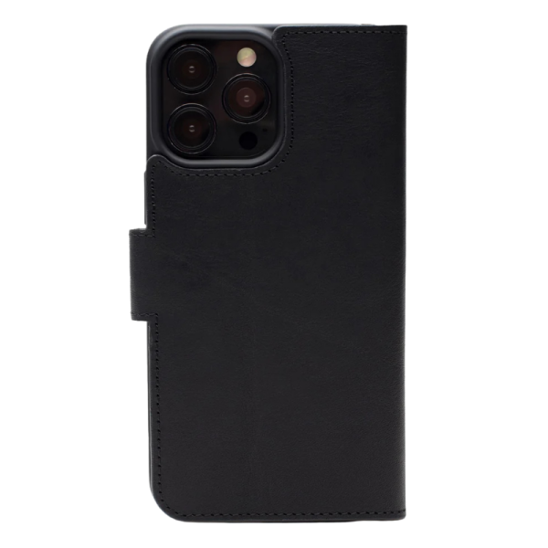 Zwart Wallet Hoesje iPhone 13 Pro &ndash; Leerlook &amp; Kaartvakken | Telefoonstar   – foto 5