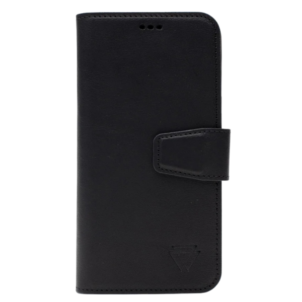 Zwart Wallet Hoesje iPhone 13 Pro &ndash; Leerlook &amp; Kaartvakken | Telefoonstar   – foto 3