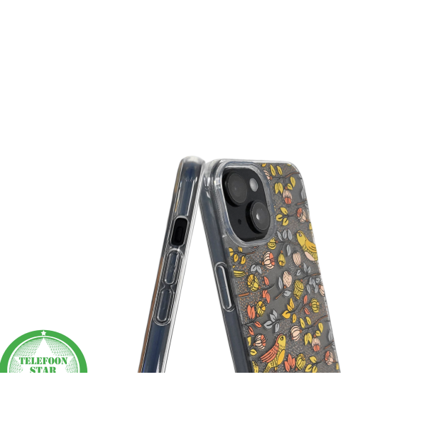 iPhone 15 Hoesje &ndash; Herfstvogels Design met Transparante Rand | Kleurrijk &amp; Beschermend – foto 6