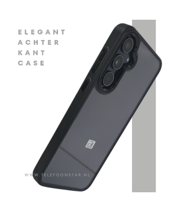 Samsung Galaxy A25 Hoesje doorzichtig zwarte randen Bescherming