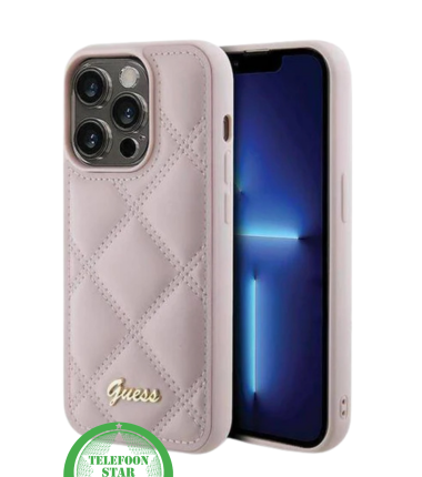 Roze Elegant Hoesje met Goud Detail iPhone 15 Pro Max