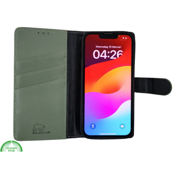 Boek case Groen cover iPhone 16E 2025 leer up – foto 9