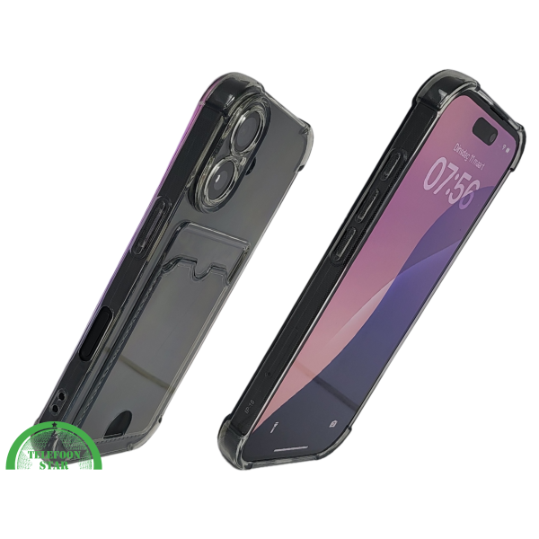 iPhone 16 hoesje transparant met kaarthouder en krasbestendige afwerking – foto 2