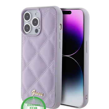 Fashion Case iPhone 15 Pro Max &ndash; Lila Quilted Design