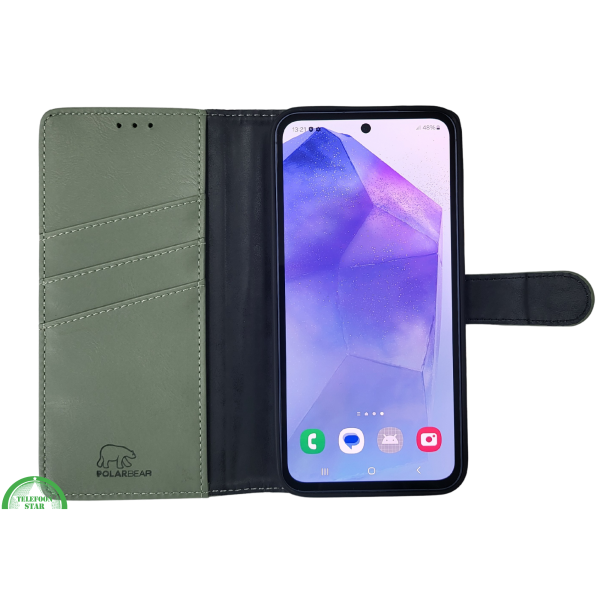S25 Plus Olijfgroen Boek Klap hoesjes Leer Wallet Case – foto 8