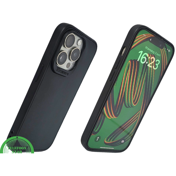 Mat Zwart iPhone 15 Pro Max Hoesje met Camerabescherming &ndash; Clean &amp; Krachtig | Telefoonstar.nl – foto 2