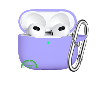 Hoesje voor AirPods 3 met Karabijnhaak &ndash;Paars